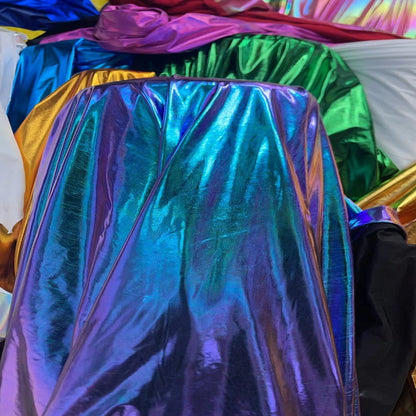 Iridescent Stretch Stage Fabric, for Backdrops & Costumes - Orchid Purple