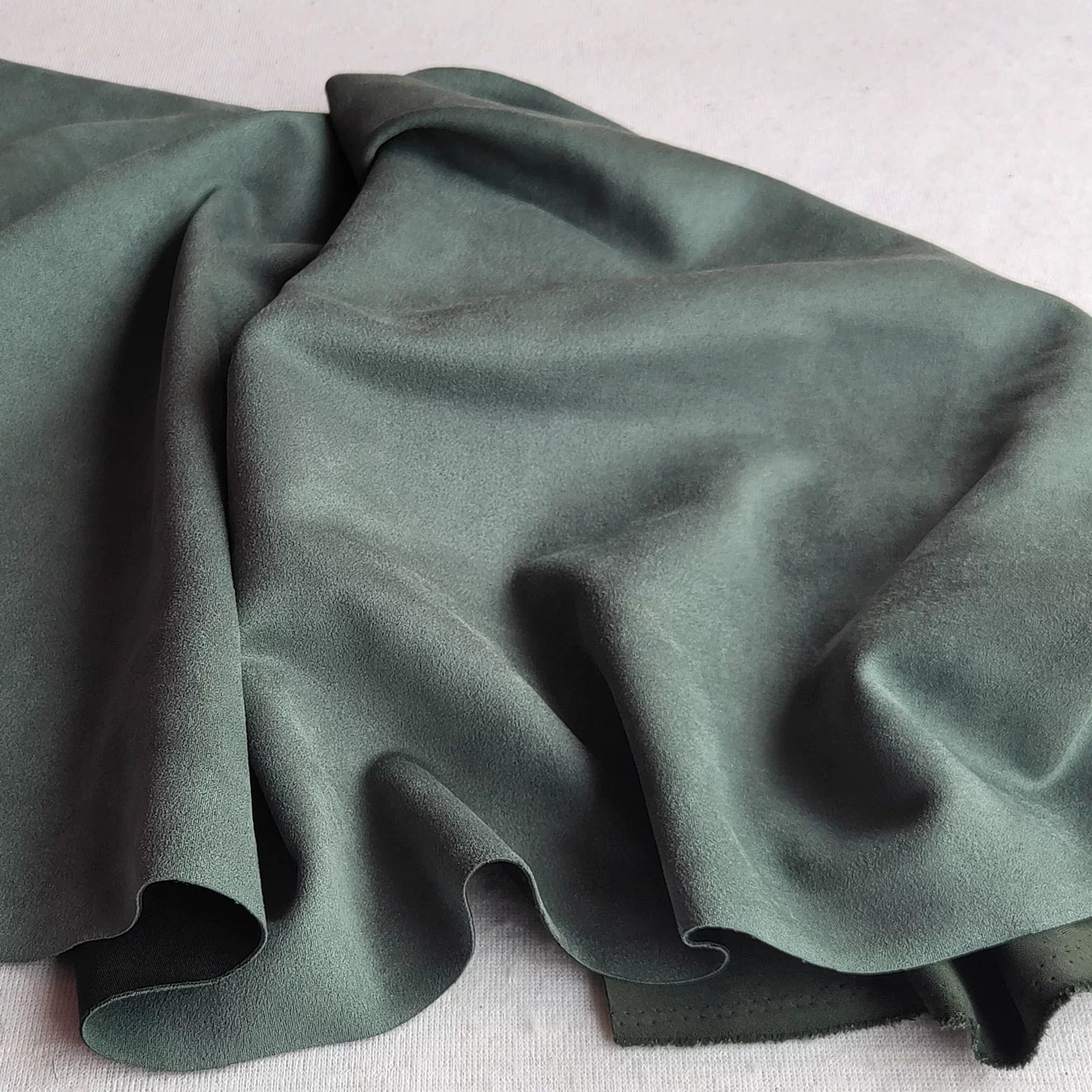 Stretch Suede Fabric, 23 Colors for Jackets, DIY Bags & Sofa Covers - Dark Green 86#