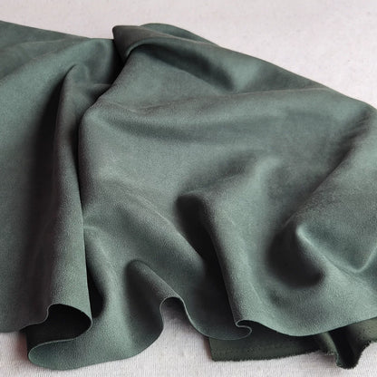 Stretch Suede Fabric, 23 Colors for Jackets, DIY Bags & Sofa Covers - Dark Green 86#