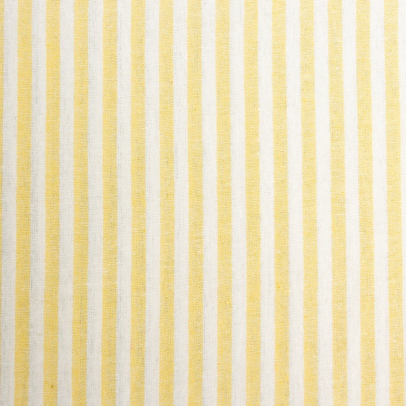 Washed Stripe Woven Cotton Fabric, Fine Stripes for Shirts & Crafts - Pale Yellow 2