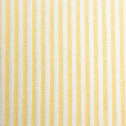 Washed Stripe Woven Cotton Fabric, Fine Stripes for Shirts & Crafts - Pale Yellow 2