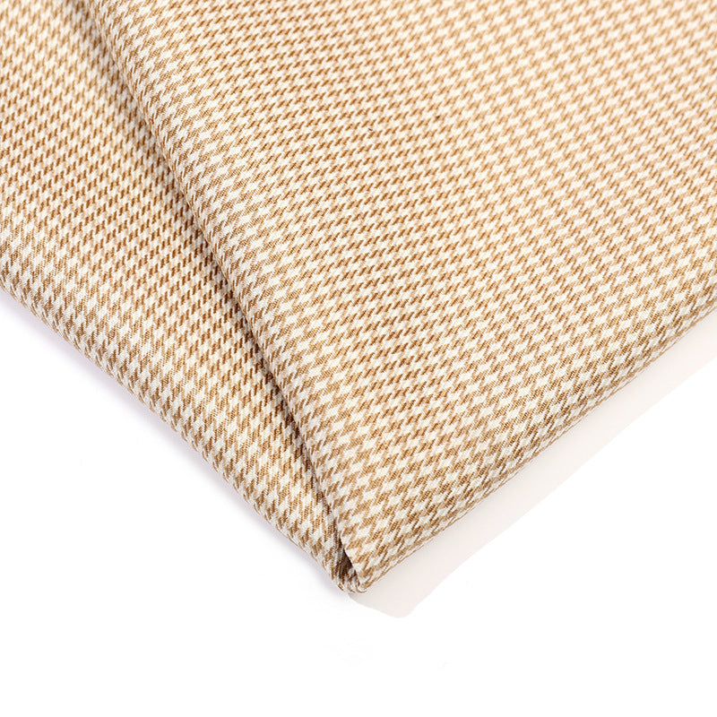 Houndstooth Stretch Fabric By The Yard | 3 Colors, 59" Wide, 2-Way Stretch for Sofa Covers & Jackets - Beige