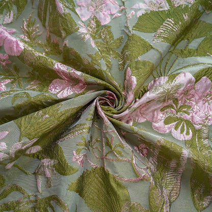 Crinkle Metallic Jacquard Fabric - Dress Apparel by the Yard