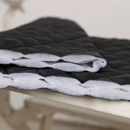 Thick Quilted Padding Fabric, Soft for Linings, 55 in Wide - Black