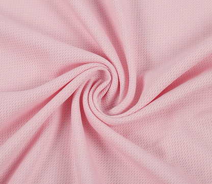 Moisture-Wicking Birdseye Polyester Knit Fabric, 4-Way Stretch - Blush