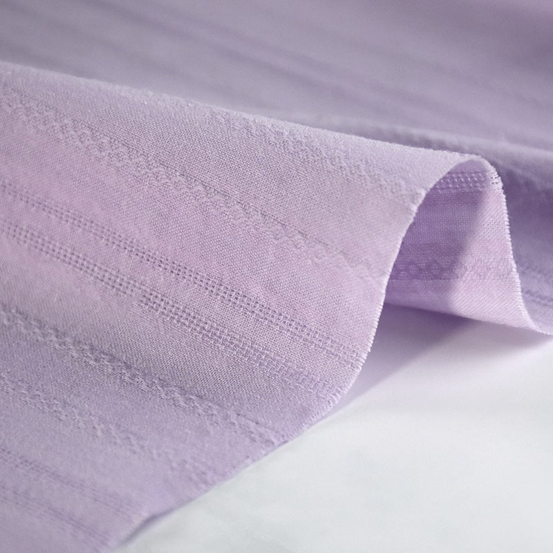Cotton Jacquard Embroidery Fabric, Palace Floral for Dresses - Light Purple Pattern A