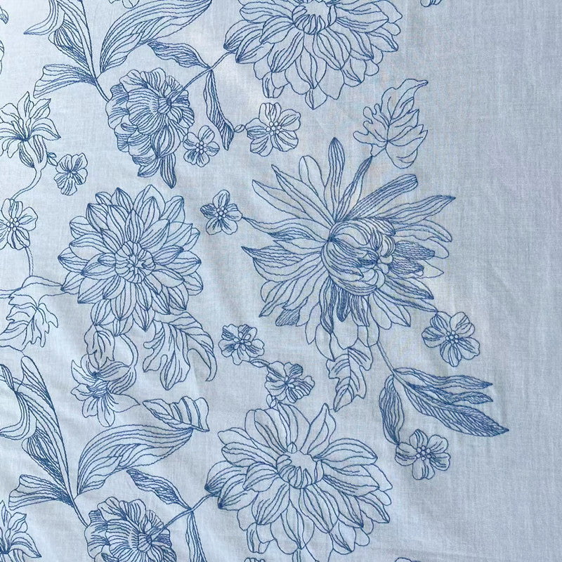 60s Combed Cotton Printed Fabric, 150 g/m², 135 cm Wide, for Shirts, Dresses & Craft