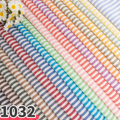 Washed Stripe Woven Cotton Fabric, Fine Stripes for Shirts & Crafts