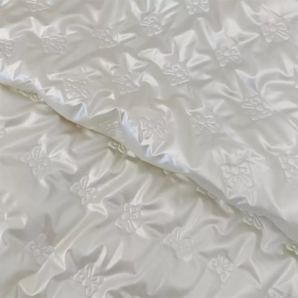 Quilted PU Leather Bow Fabric, for Bags & Vests