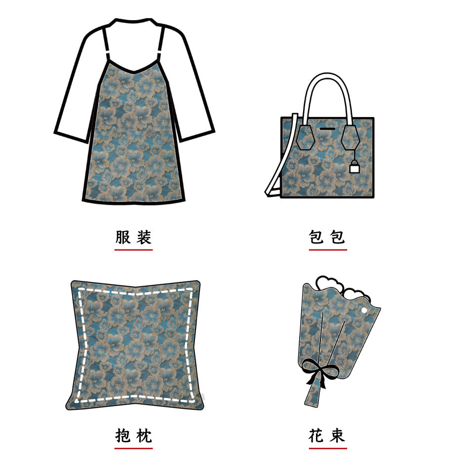 3D Floral Metallic Jacquard Fabric - Dress Jacket by the Yard