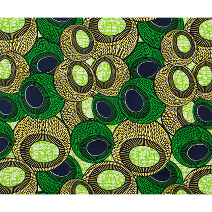 African Wax Print Fabric, Double-Sided Polyester (Assorted) - Assorted Print