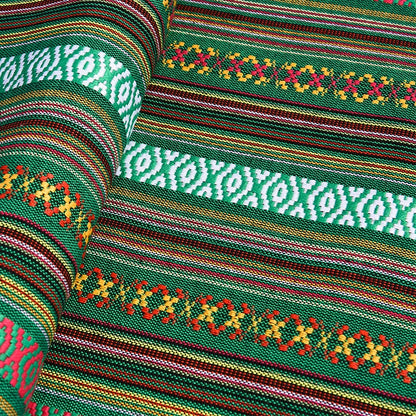 Ethnic Cotton Linen Tablecloth Fabric, Vintage Woven for Home Decor - 25#
