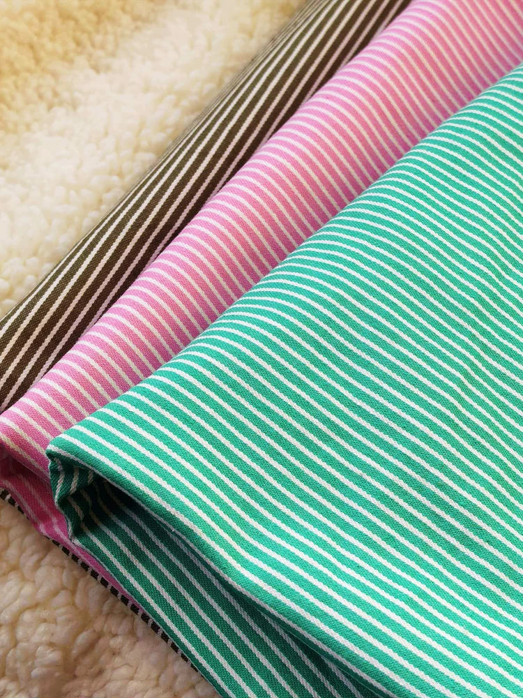 Yarn-Dyed Denim Fabric, Striped, 59 in Wide