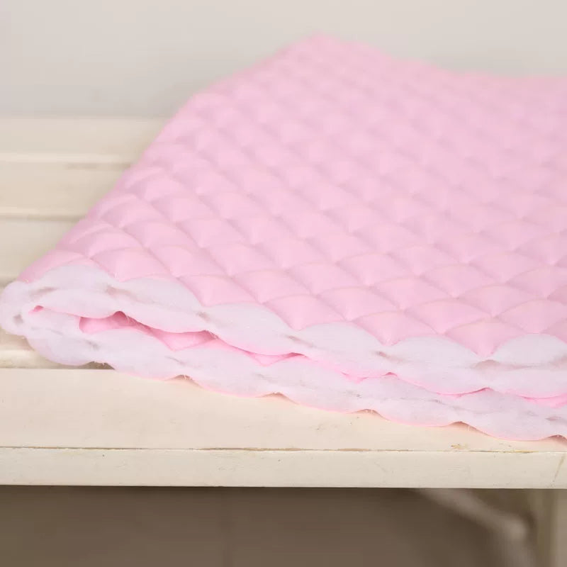 Thick Quilted Padding Fabric, Soft for Linings, 55 in Wide - Pink