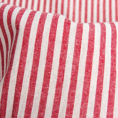 Washed Stripe Woven Cotton Fabric, Fine Stripes for Shirts & Crafts