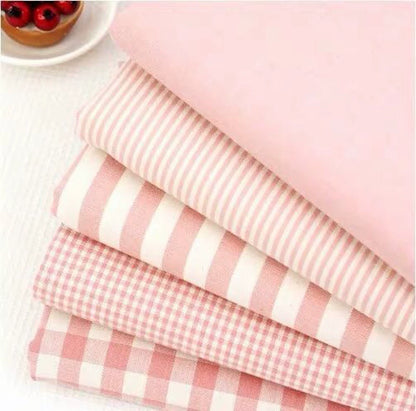 Cotton Gingham & Stripe Fabric, for Tablecloths & Cushions
