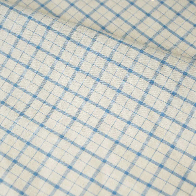 Cotton Yarn-Dyed Check Fabric, for Shirts & Table Linens - Dashed Check