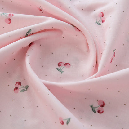 Floral Double Gauze Cotton Fabric - Home Decor & Apparel by the Yard - Cherry Hanging Dew