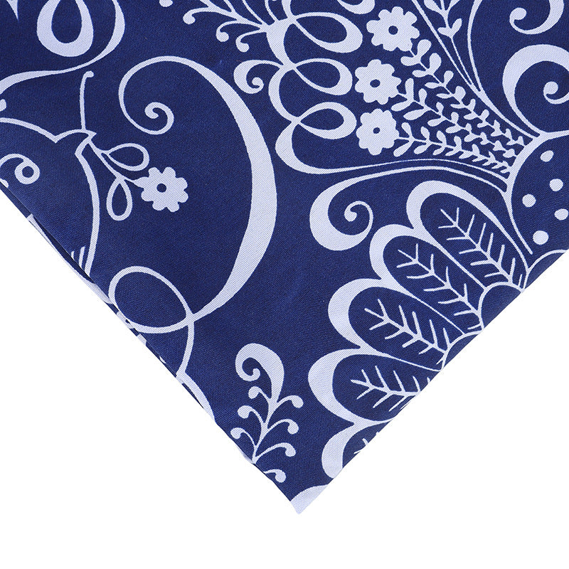 Brushed Pongee Floral Fabric, Vintage Ethnic Cloth for Table & Backdrop - Style 9