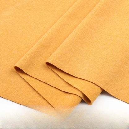 Double-Brushed Stretch Knit Fabric, Warm Cationic Polyester for Thermal Wear - Yellow