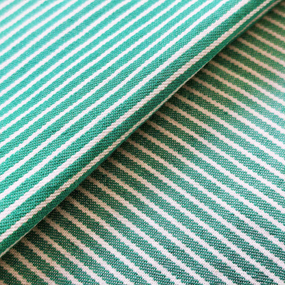 Yarn-Dyed Denim Fabric, Striped, 59 in Wide - Green