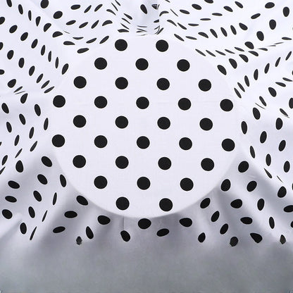Rayon Polka Dot Fabric, Soft Challis Cloth for Dresses & Sleepwear - Large White Dot