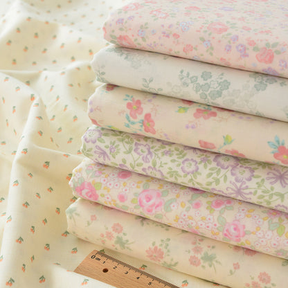 Floral Double Gauze Cotton Fabric - Home Decor & Apparel by the Yard