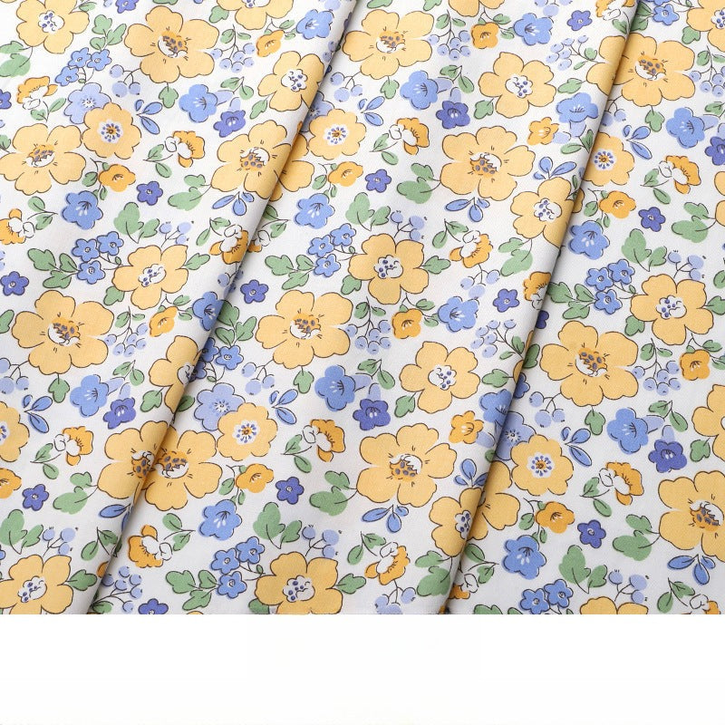 Baby Cartoon Print Cotton Twill Fabric, Cute Kids Cloth for Bedding & Apparel - Yellow Cloud