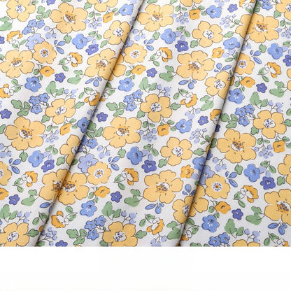 Baby Cartoon Print Cotton Twill Fabric, Cute Kids Cloth for Bedding & Apparel - Yellow Cloud