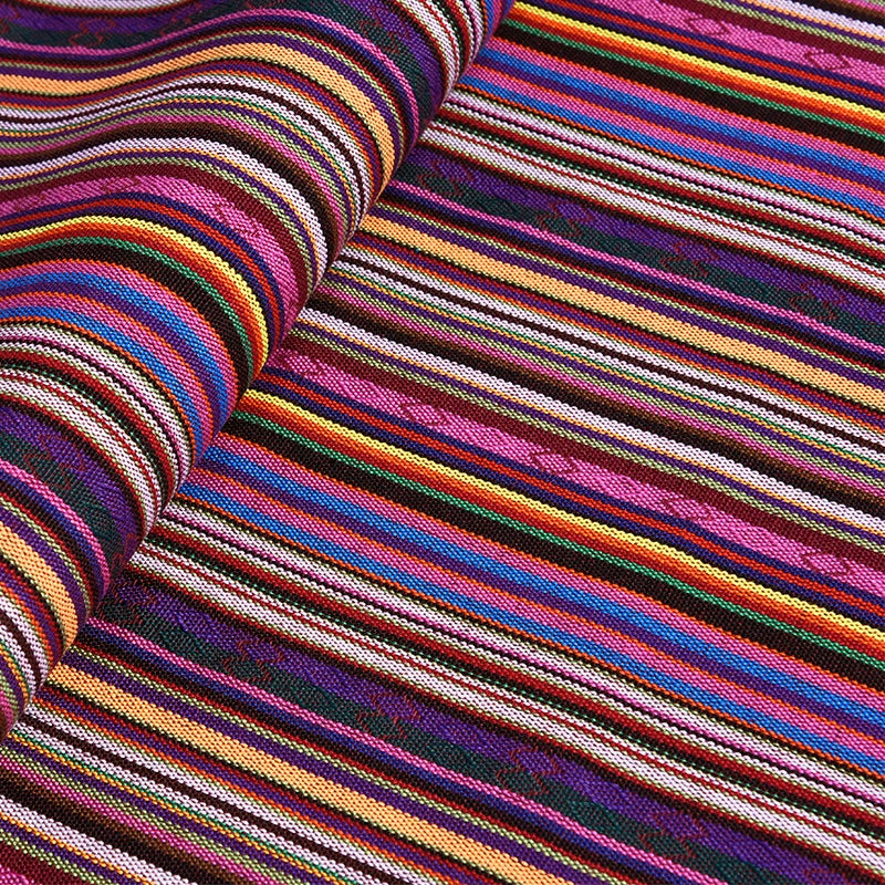 Ethnic Cotton Linen Tablecloth Fabric, Vintage Woven for Home Decor - 30#