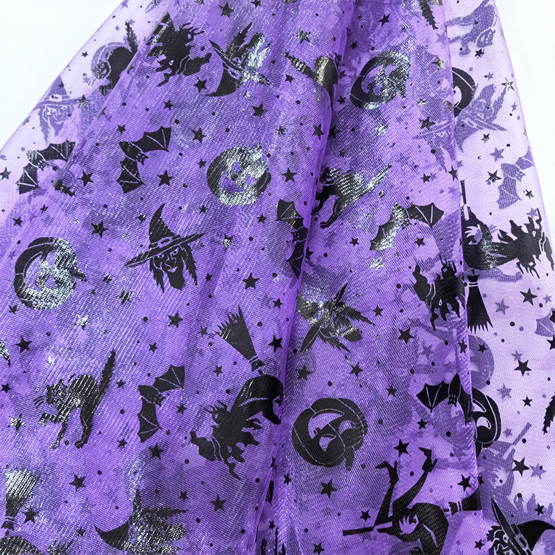 Halloween Witch Net Sheer Polyester Mesh Fabric, Fine Weave