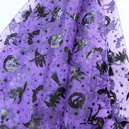 Halloween Witch Net Sheer Polyester Mesh Fabric, Fine Weave