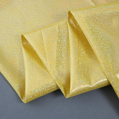 Silver Foil Stretch Stage Fabric, for Live Stream & Stage - Yellow