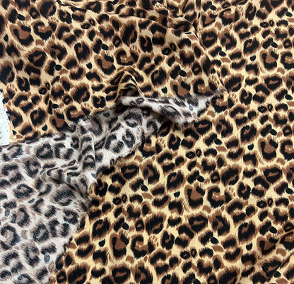 Rayon Fabric, Classic Leopard Print, for Dresses & Pants