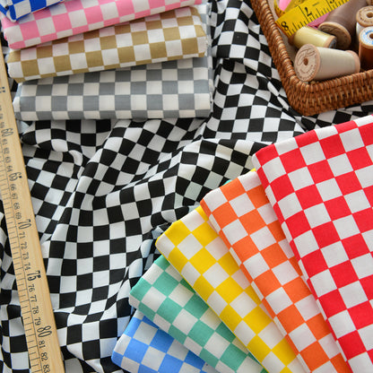 Plaid Cotton Fabric, Gingham Check Cloth for DIY & Bedding