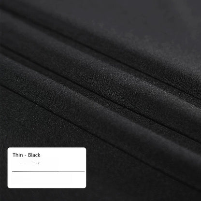 Stretch Suiting Fabric, High-Density Polyester Cloth for Trousers & Blazers - Thin Black