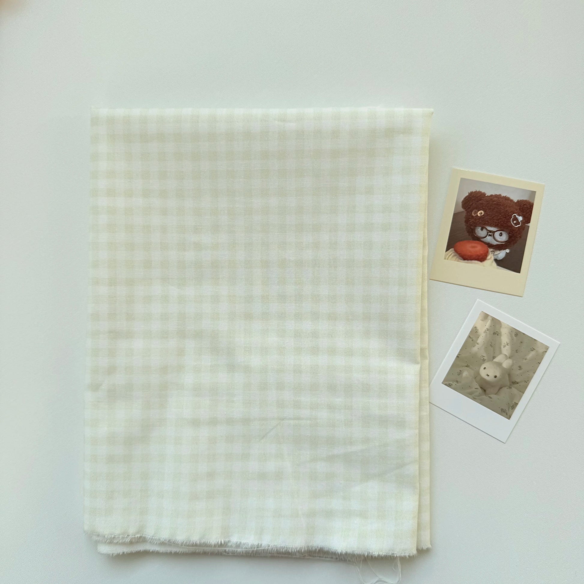 Cotton Gingham Fabric, Fine Mini Check, for Tablecloths, Dollwear & Scrunchies - Pale Yellow