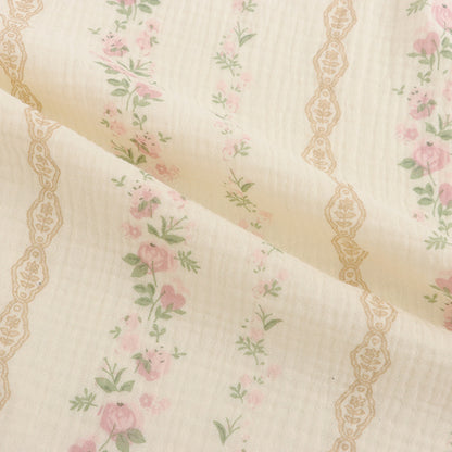 Baby Cotton Double Gauze Fabric, Digital Floral Prints (6)