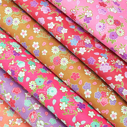 Small Floral Polyester Fabric, Tiny Print Cloth for Bags & Table Linens