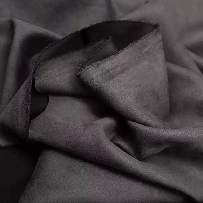 Lightweight Suede Fabric, Soft Brushed Polyester for Bags & Apparel - Dark Grey