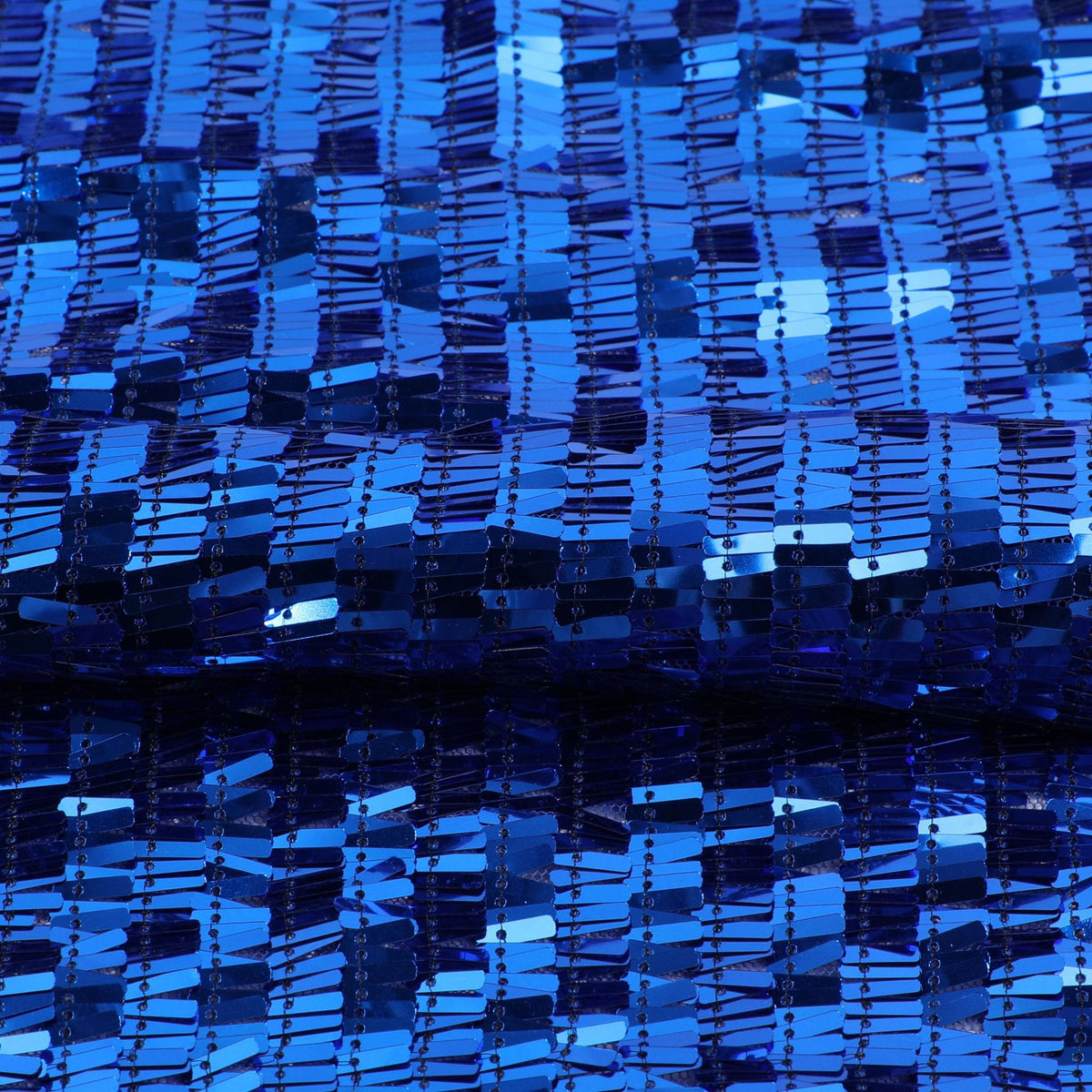 Sequin Embroidery Fabric By The Yard | 15 Colors, 49" Wide for Christmas Craft & Accessories - Royal Blue