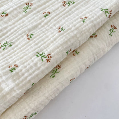 Cotton Double Gauze Floral Fabric, for Baby & Summer Sewing - Gauze Rose