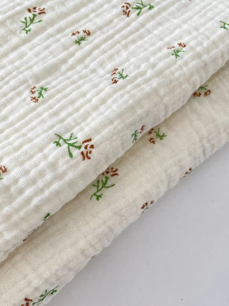 Cotton Double Gauze Floral Fabric, for Baby & Summer Sewing