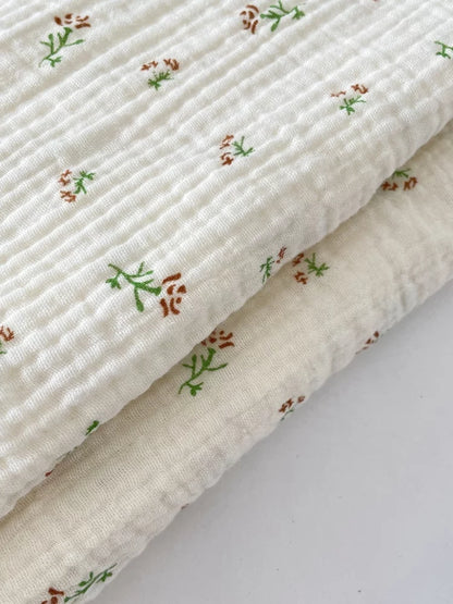 Cotton Double Gauze Floral Fabric, for Baby & Summer Sewing
