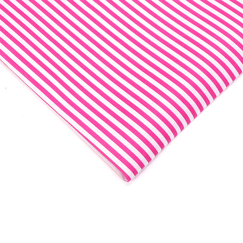Stripe Polyester Fabric - Bags & Craft by the Yard - Rose Red