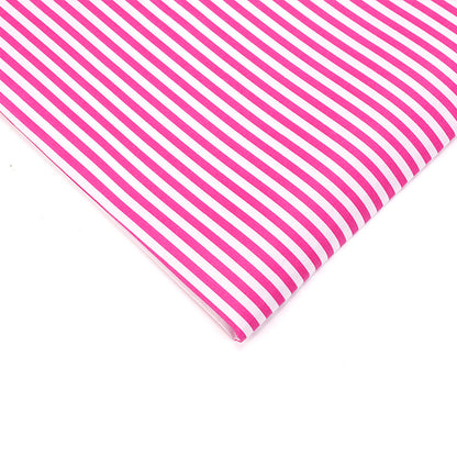 Stripe Polyester Fabric - Bags & Craft by the Yard - Rose Red