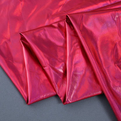 Iridescent Stretch Stage Fabric, for Backdrops & Costumes - Rose Red