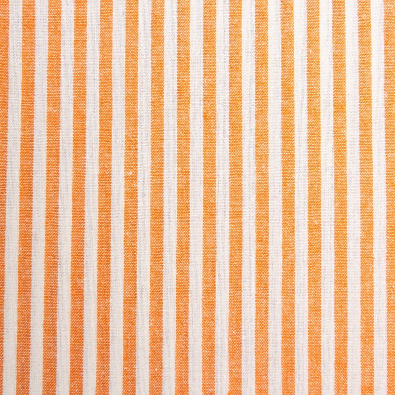 Washed Stripe Woven Cotton Fabric, Fine Stripes for Shirts & Crafts - Orange 6
