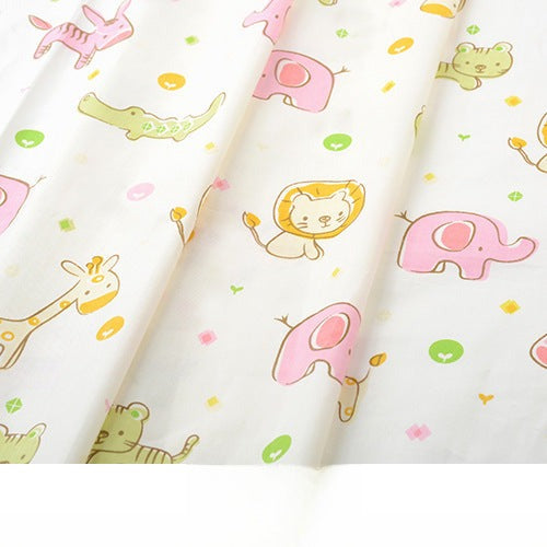 Baby Cartoon Print Cotton Twill Fabric, Cute Kids Cloth for Bedding & Apparel - Little Animals