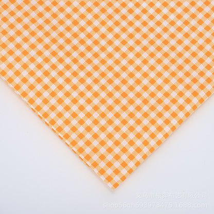 Check Polyester Fabric - Bags & Craft by the Yard - Orange
